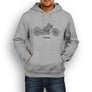 Harley Davidson Wide Glide Premium Motorcycle Art Men’s Hoodie