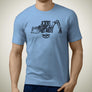 cat-427f2-backhoe-loader-premium-construction-art-men’s-t-shirt