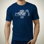 cat-427f2-backhoe-loader-premium-construction-art-men’s-t-shirt