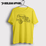 Jeep Wrangler Landy lady 2010 Inspired Car Art Men’s T-Shirt