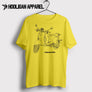 Neco Abruzzi 50 Vespa Inspired Moped Art Men’s T-Shirt