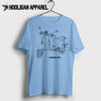 Neco Abruzzi 50 Vespa Inspired Moped Art Men’s T-Shirt