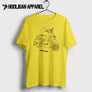 Peugeot Django Sport Bleu France Inspired Moped Art Men’s T-Shirt