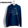 Peugeot Django Sport Bleu France Inspired Moped Art Men’s Hoodie
