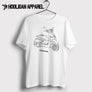 Peugeot Django Sport Bleu France Inspired Moped Art Men’s T-Shirt