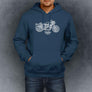Royal Enfield Continental GT 650 Twin 2019 Premium Motorcycle Art Men’s Hoodie Or Jumper