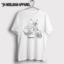 Vespa PX125cc 2011 Inspired Moped Art Men’s T-Shirt