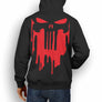 MARVEL / DC INSPIRED FAN ART PUNISHER RED DESIGN HOODIE
