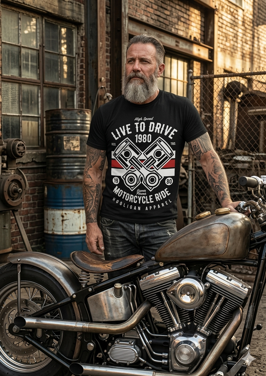 Hooligan Live To Ride 1980 T-Shirt