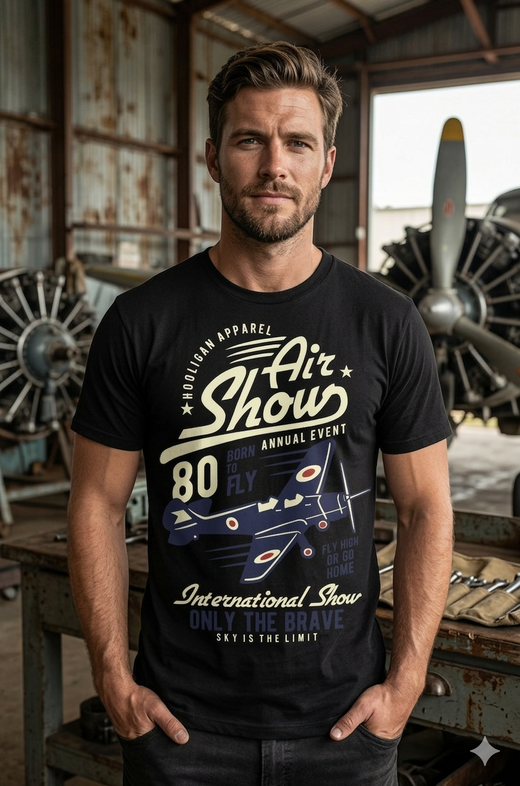 Hooligan Air Show Airplane T-Shirt