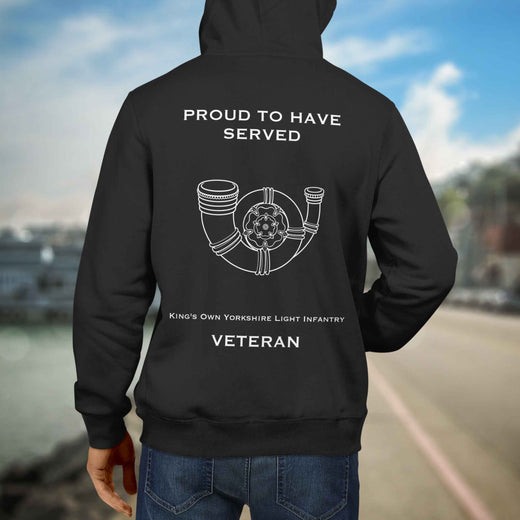 Kings Own Yorkshire Light Infantry Premium Veteran Hoodie (035)-Military Covers