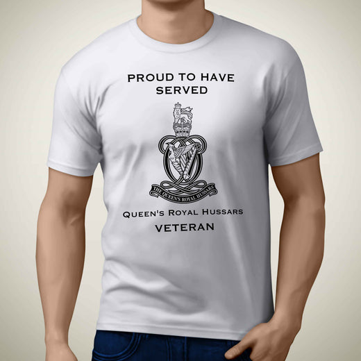 Queens Royal Hussars Premium Veteran T-Shirt (105)-Military Covers