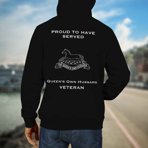 Queens Own Hussars Premium Veteran Hoodie (123)-Military Covers