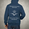RAF Eagle and Crown Premium Veteran Hoodie (204)-Military Covers