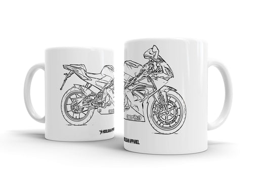 Aprilia RS125 2009 White Ceramic Mug Hooligan Apparel