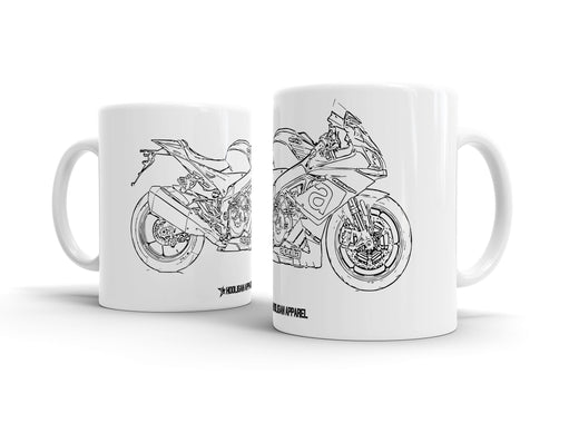 Aprilia RSV4 RR2017 White Ceramic Mug Hooligan Apparel