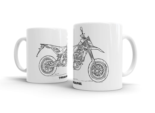 Aprilia SXV450 2009 White Ceramic Mug Hooligan Apparel