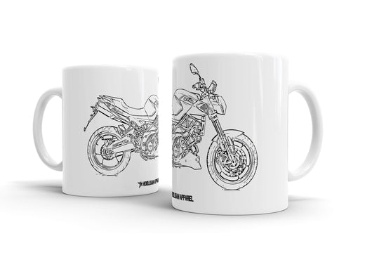 Aprilia Shiver 900 2017 White Ceramic Mug Hooligan Apparel
