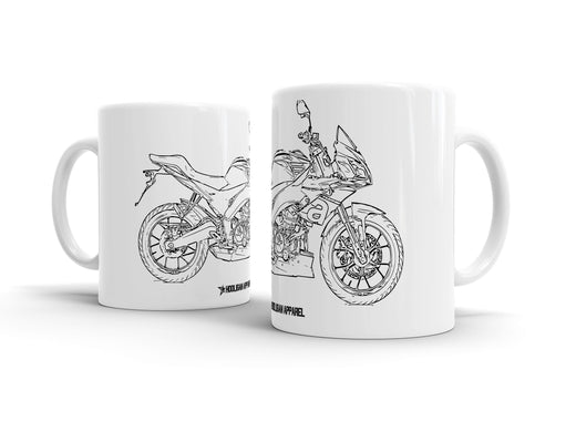 Aprilia Tuono 125 2017 White Ceramic Mug Hooligan Apparel