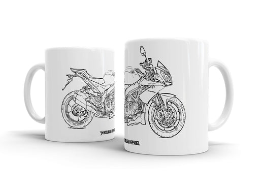Aprilia-Tuono-V4-R-APRC-2015 -  WHITE CERAMIC MUG  HOOLIGAN APPAREL