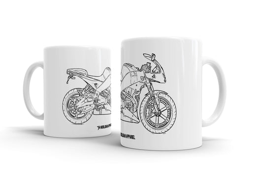 Buell Firebolt XB12R 2010 White Ceramic Mug Hooligan Apparel