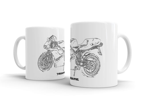 Ducati 748 White Ceramic Mug Hooligan Apparel