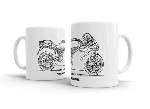Ducati 749R 2006 White Ceramic Mug Hooligan Apparel