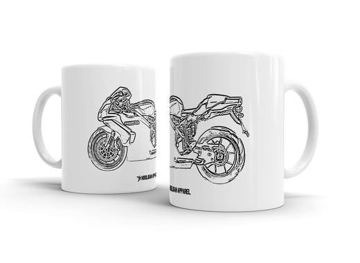 Ducati 749S 2006 White Ceramic Mug Hooligan Apparel