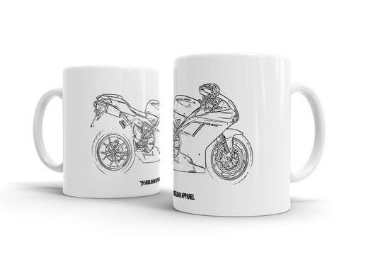 Ducati 848 EVO 2013 White Ceramic Mug Hooligan Apparel