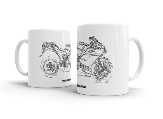 Ducati 848 EVO Corse SE 2013 White Ceramic Mug Hooligan Apparel