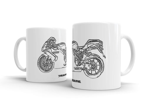 Ducati 999 2006 White Ceramic Mug Hooligan Apparel