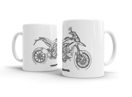 Ducati Hypermotard 2013 White Ceramic Mug Hooligan Apparel
