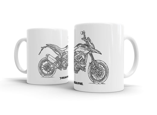 Ducati Hypermotard 939SP 2017 White Ceramic Mug Hooligan Apparel