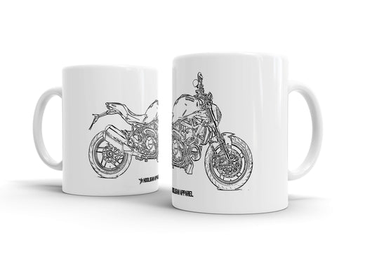 Ducati Monster 1200 2017 White Ceramic Mug Hooligan Apparel