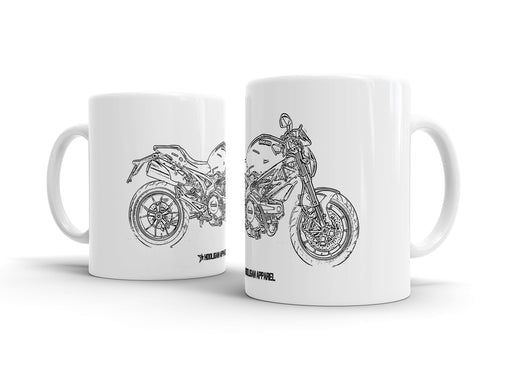 Ducati Monster 796 2014 White Ceramic Mug Hooligan Apparel