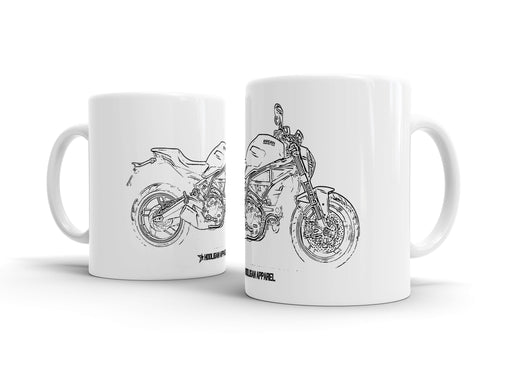 Ducati Monster 797 2017 White Ceramic Mug Hooligan Apparel