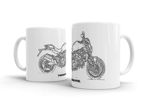 Ducati Monster 821 STRIPE 2017 White Ceramic Mug Hooligan Apparel