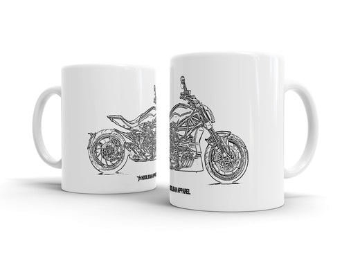 Ducati XDiavel S 2017 White Ceramic Mug Hooligan Apparel