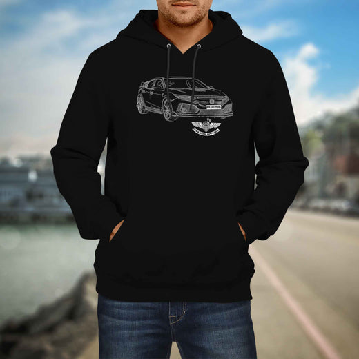 honda-civic-type-r-front-2017-premium-car-art-men-s-hoodie-or-jumper