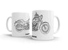 HARLEY - DAVIDSON - FAT-BOY-S. -  WHITE CERAMIC MUG  HOOLIGAN APPAREL