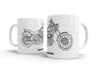 HARLEY-DVIDSON-WIDE GLIDE  WHITE CERAMIC MUG  HOOLIGAN APPAREL