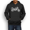 JL Illustration for a Aprilia Shiver 750 Motorbike fan Hoodie