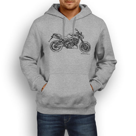 JL Illustration for a Aprilia Shiver 900 Motorbike fan Hoodie