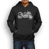 JL Illustration for a Aprilia Tuono V4 1100 Factory Motorbike fan Hoodie
