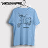 Neco Abruzzi 50 Vespa Inspired Moped Art Men’s T-Shirt