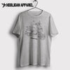 Peugeot Django Heritage 125cc Inspired Moped Art Men’s T-Shirt