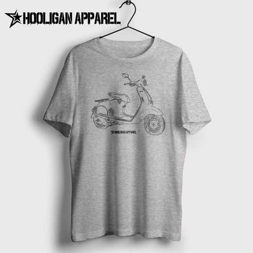 Piaggio Vespa Scooter Inspired Moped Art Men’s T-Shirt