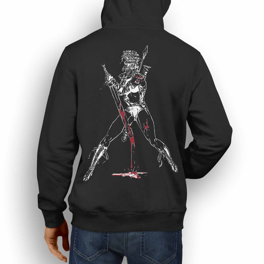 MARVEL / DC INSPIRED FAN ART EVANGELINE WITH A SWORD DESIGN HOODIE