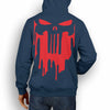 MARVEL / DC INSPIRED FAN ART PUNISHER RED DESIGN HOODIE